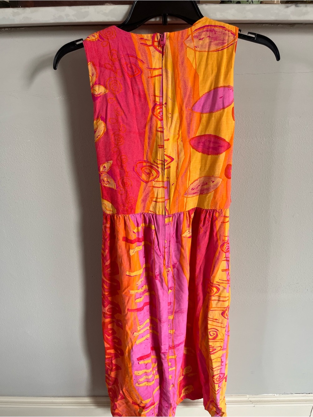 VTG Rabbit Rabbit Rabbit Designs Dress Sleeveless Abstract Tank Tropical SZ 4 P - Picture 2 of 8